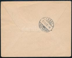1917 Ajánlott levél Turul 70f bérmentesítéssel, speciális ragjeggyel, Baselbe / Registered cover to ...