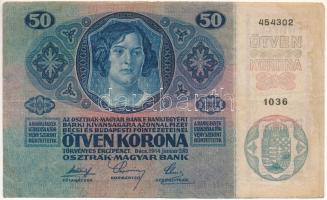 1914. 50K "1036 454302" felülbélyegzés nélkül T:F Adamo K24