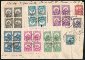 1927 Ajánlott expressz levél 27 db bélyeggel bérmentesítve Berlinbe / Registered express cover to Berlin