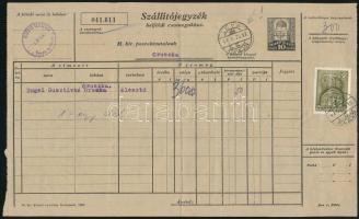 1941 Szállítójegyzék "LÉVA"