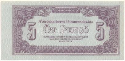 1944. 5P "A Vöröshadsereg Parancsnoksága" T:AU, sarokhajlás Adamo P43