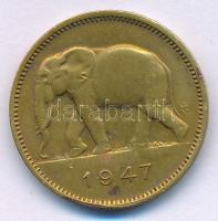 Belga-Kongó 1947. 2Fr sárgaréz T:XF Belgian Congo 1947. 2 Francs brass C:XF Krause KM#28