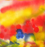 Csámpai Rozi (1956-): Áramlás (cím nélkül). Akril, vászon. Jelezve jobbra lent. 30×30 cm.