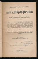 Strele, Karl: Theorie und Praxis in der Fabrikation des weißen Feldspath-Porzellans und dessen Dekorirung mit Starkfeuer-Farben [...] Neuer Schauplatz der Künste und Handwerke 75. Band. Weimar, 1868, Bernhard Friedrich Voigt, XVI+239+(1) p. Német nyelven. Félvászon-kötésben, a gerincen kis sérülésekkel, a címlapon kivágásból eredő kisebb hiánnyal.