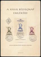 1954 Bélyegnap emléklap / souvenir card