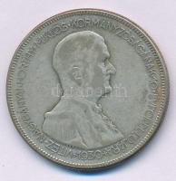 1930. 5P Ag "Horthy jobbra" T:F patina Adamo P8