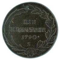 1790S 1kr Cu "II. József" T:XF,VF patina Huszár: 1896, Unger III.: 1337.c