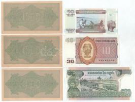 Vegyes, 6db-os külföldi bankjegy tétel, közte Kambodzsa DN(1974) 500R + Németország / Weimari Köztár...