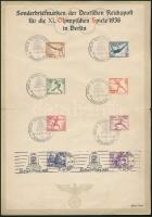 1936 Berlini olimpia emléklap / souvenir card