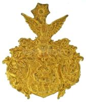 1990 k. aranyozott fém jelvény Debrecen címerével (40x48mm) T:AU,XF