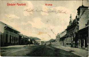 1910 Pásztó, Fő utca. W.L. Bp. 975. Hollósi Gyula kiadása (fl)