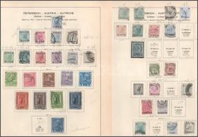 Ausztria Levant 1867-1909 70 db bélyeg 6 db előnyomott albumlapon