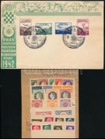 Montenegró, Szerbia, Horvátország, Jugoszlávia összeállítás sok klasszikussal + 5 db filatéliai levél / Montenegro, Serbia, Croatia, Yugoslavia small lot