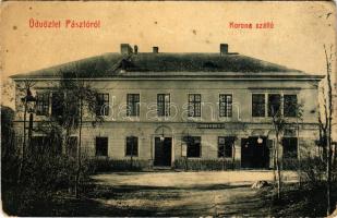 1909 Pásztó, Korona szálloda és vendéglő. W.L. Bp. 970. (fa)
