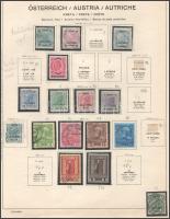 Ausztria - Kréta 1903-1914 előnyomott albumlapon