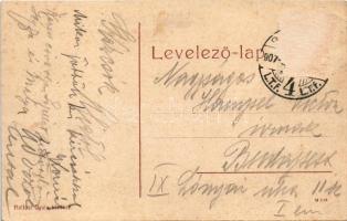 1907 Pásztó, Hampl kastély és Szentlélek kápolna. Hollósi Gyula kiadása (W.L. ?) (Rb)