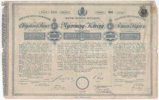 1884. Budapest "Magyar Jelzálog-Hitelbank" nyeremény-kötvénye 100Ft-ról bélyegzéssel, szárazpecséttel + 1925-1942. 12db államadóssági kötvény + Ausztria 1919. 1000K mindkét oldal német, függőleges "DEUTSCHÖSTERREICH" felülbélyegzéssel T:F,VG