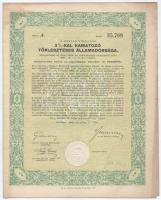 1884. Budapest "Magyar Jelzálog-Hitelbank" nyeremény-kötvénye 100Ft-ról bélyegzéssel, szár...