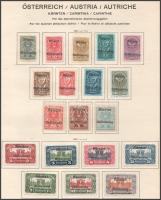 Ausztria - Karintia felülnyomás 1920 előnyomott albumlapon