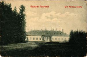 Pásztó, Gróf Almássy (Almásy) kastély. W.L. Bp. 966. Hollósi Gyula kiadása (szakadás / tear)