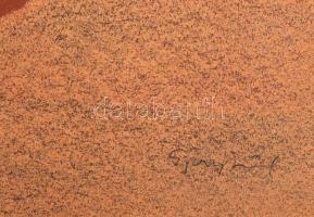 Olvashatatlan jelzéssel (Egry József?): Csendélet. Pasztell, papír. Kartonra kasírozva. 58×44 cm