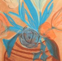 Olvashatatlan jelzéssel (Egry József?): Csendélet. Pasztell, papír. Kartonra kasírozva. 58×44 cm