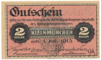 Ausztria / Kleinmünchen Hadifogolytábor 1915. 2h "102416" T:XF
Austria / Kleinmünchen POW...