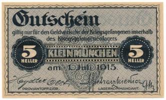 Ausztria / Kleinmünchen Hadifogolytábor 1915. 5h "045036" T:XF
Austria / Kleinmünchen POW...