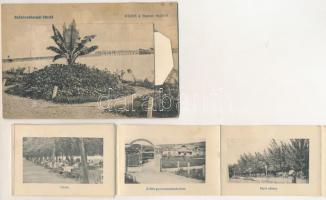 2 db RÉGI város képeslap: Oroszlánkő, Balatonalmádi-fürdő (leporello) / 2 pre-1945 town postcards: V...