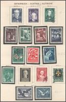 Ausztria 1950-1953 36 db klf bélyeg 3 db előnyomott albumlapon