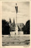 1941 Kassa, Kosice; Országzászló, dóm / Hungarian flag, cathedral (EK)