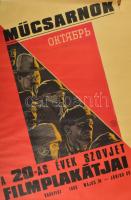 1985 A 20-as évek szovjet filmplaskátjai, Műcsarnok, Bp., kiállítási plakát, papír. Sérült. Feltekerve. 81×56 cm.