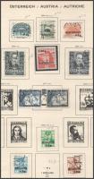 Ausztria 1934-1936 48 db klf bélyeg 4 db előnyomott albumlapon