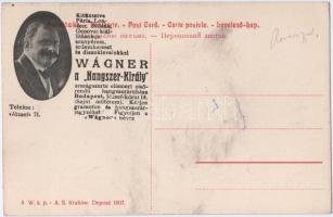 Mojsze... loss dich nicht! / Mojsie... nie daj sie! / zsidó humoros művészlap, hátoldalán Wágner han...