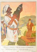 1986 Amerika Afganisztánban, karikaturisztikus propaganda plakát, papír. Apró lapszéli szakadással. 44×33 cm.