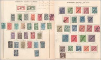 Ausztria 1916-1924 18 db teljes kiadás, összesen 254 db klf bélyeg, fogazat és papírváltozatokkal, 1...