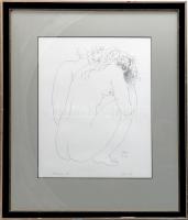 Reich Károly (1922-1988): Erosz IV.. Nyomat, papír, jelzett a nyomaton, számozott (25/6). Üvegezett ...