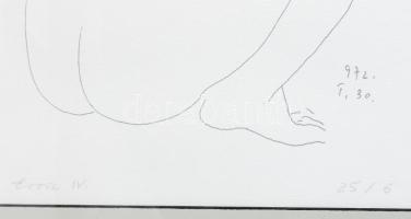 Reich Károly (1922-1988): Erosz IV.. Nyomat, papír, jelzett a nyomaton, számozott (25/6). Üvegezett ...