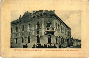 1917 Dunaszerdahely, Dunajská Streda; Központi takarékpénztár, M. kir. postahivatal. Petényi Márk kiadása W.L. Bp. 1911-13. / savings bank, post office (vágott / cut)