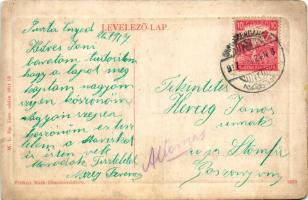 1917 Dunaszerdahely, Dunajská Streda; Központi takarékpénztár, M. kir. postahivatal. Petényi Márk ki...