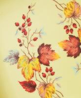 Hollóházi őszi mintás kínálótál, jelzett, hibátlan, 24,5x24,5 cm