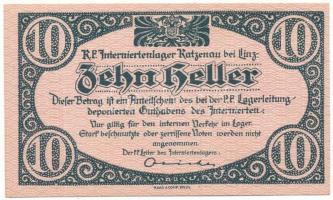 Ausztria / Katzenau Hadifogolytábor Linz közelében ~1914-1918. 10h T:UNC,AU /
Austria / Katzenau be...