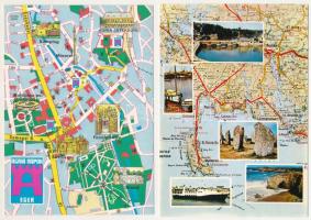 TÉRKÉP - 40 db MODERN motívum képeslap / MAPS - 40 modern motive postcards