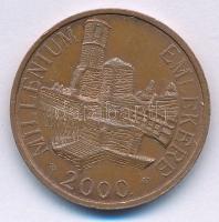 2000. "Kisnánai Tallér / Millennium emlékére" bronz zseton (25mm) T:AU patina