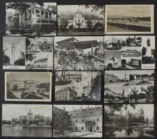 300 db MODERN retro fekete-fehér magyarországi város képeslap, kisebb települések is (1950-1970) / 300 modern retro black and white Hungarian town postcards