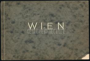 Wien album mit 106 Bildern. Lechner, ca 1910. Képes füzet, elvált borítóval 25x17 cm