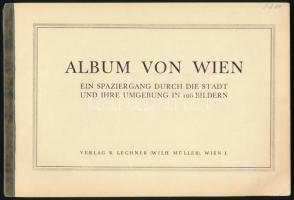 Wien album mit 106 Bildern. Lechner, ca 1910. Képes füzet, elvált borítóval 25x17 cm