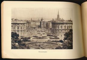 Wien album mit 106 Bildern. Lechner, ca 1910. Képes füzet, elvált borítóval 25x17 cm