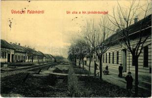 1911 Palánka, Bácspalánka, Backa Palanka; Úri utca a kir. járásbírósággal. W.L. Bp. 678. / street view, district court (kopott sarkak / worn corners)