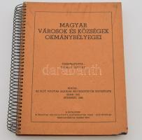 Tamás István: Magyar városok és községek okmánybélyegei, számozott (Budapest, 1949) 56 p + 6 t tollas bejegyzéssel